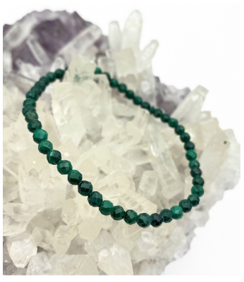 Natura Square Faceted Malachite Bracelet