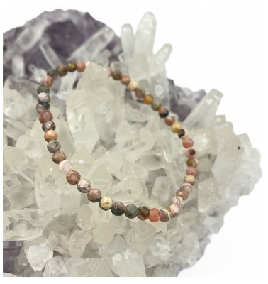 Natura Square Faceted Rhodochrosite Bracelet