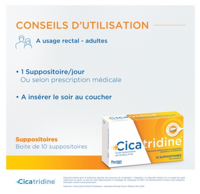 Cicatridine Acide Hyaluronique 10 Suppositoires