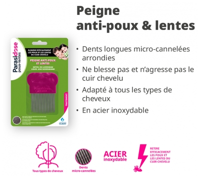 Parasidose Poux-Lentes Peigne Anti-Poux et Lentes