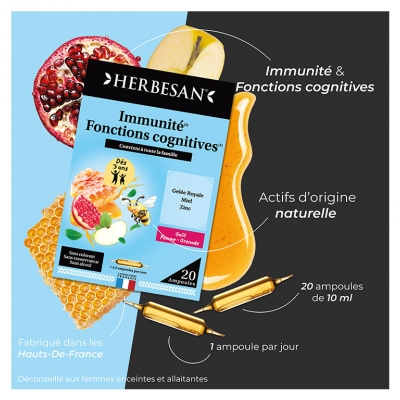 Herbesan Royal Jelly Honey Zinc od 4 lat 20 Ampułek