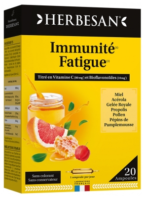 Herbesan Immunity Fatigue 20 Ampoules