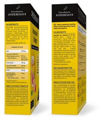Herbesan Immunity Fatigue 20 Ampoules