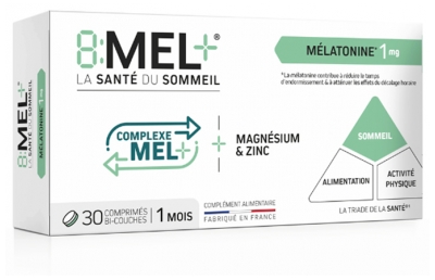 8Mel+ Melatonin 1 mg 30 Bi-Coated Tablets 8Mel+ Melatonin 1 mg 30 Bi-Coated Tablets