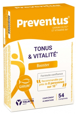 Laboratoire Yalacta Preventus Tonus & Vitalité 54 Tablets Laboratoire Yalacta Preventus Tonus & Vitalité 54 Tablets