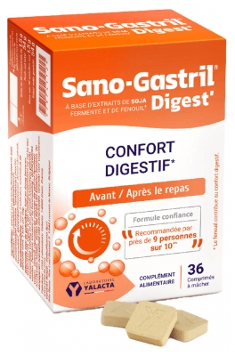 Laboratoire Yalacta Sano-Gastril Digest Confort Digestif 36 Chewable Tablets Laboratoire Yalacta Sano-Gastril Digest Confort Digestif 36 Chewable Tablets