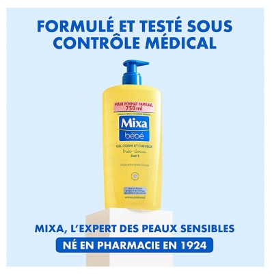 Mixa Bébé Gel Corps et Cheveux 2en1 750 ml