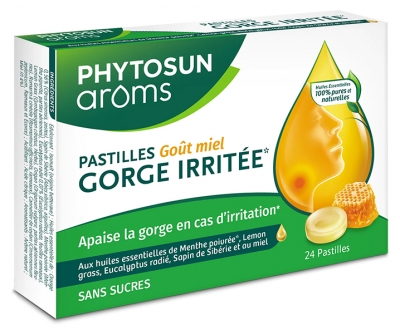 Phytosun Arôms Pastilles Gorge Irritée Miel 24 Pastilles Phytosun Arôms Pastilles Gorge Irritée Miel 24 Pastilles