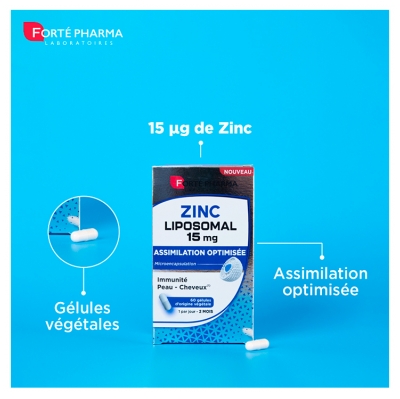Forté Pharma Zinc Liposomal 15 mg 60 Gélules Végétales