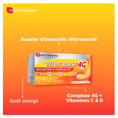 Forté Pharma Ultra Boost 4G Booster d'Immunité 30 Comprimés Effervescents