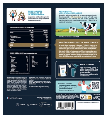 Nutri&Co Whey Isolat Native 900 g - Goût : Sans arôme