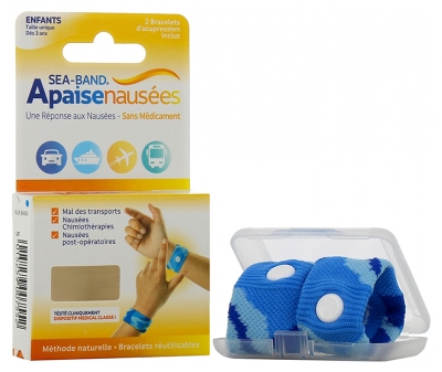 Sea Band Kids Pair Apaisenausées Pair of Acupressure Bracelets - Colour: Blue Sea Band Kids Pair Apaisenausées Pair of Acupressure Bracelets - Colour: Blue