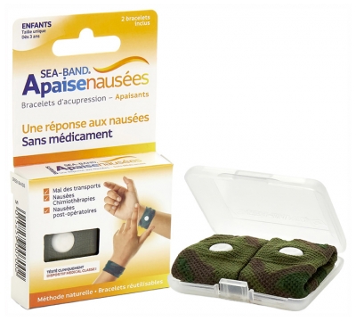 Sea Band Kids Pair Apaisenausées Pair of Acupressure Bracelets - Colour: Green Sea Band Kids Pair Apaisenausées Pair of Acupressure Bracelets - Colour: Green