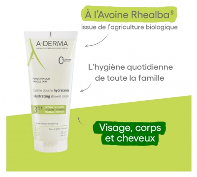 A-DERMA Crème Douche Hydratante 3en1 200 ml