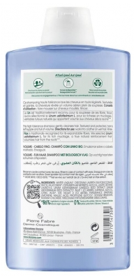 Klorane Volume - Cheveux Fins Shampoing au Lin Bio 400 ml