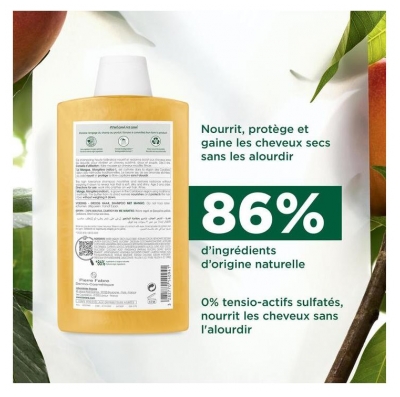 Klorane Nutrition - Cheveux Secs Shampoing à la Mangue 400 ml