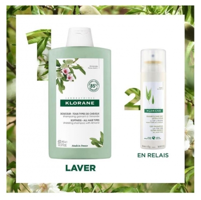 Klorane Douceur - Tous Types de Cheveux Shampoing Gainant à l'Amande 400 ml