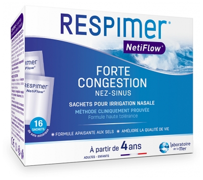Laboratoire de la Mer Respimer NetiFlow Forte Congestion 16 Saszetek do Irygacji Nosa
