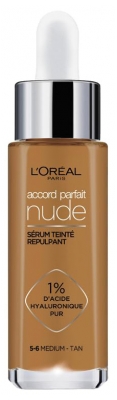 L'Oréal Paris Accord Parfait Nude Plumping Tinted Serum 30 ml - Colour: 5-6 Medium Tan L'Oréal Paris Accord Parfait Nude Plumping Tinted Serum 30 ml - Colour: 5-6 Medium Tan