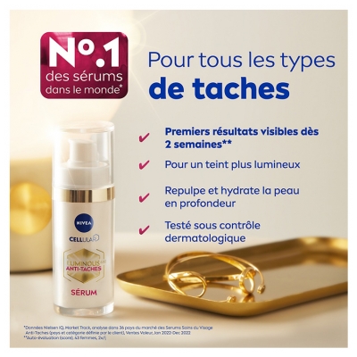 Nivea Cellular Luminous630 Soin de Jour Protecteur Anti-Taches SPF50 40 ml + Sérum Correcteur Anti-Taches 30 ml