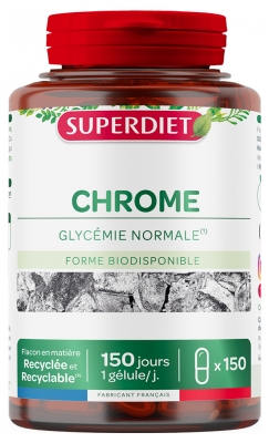 Superdiet Chromium Picolinate 150 Capsules Superdiet Chromium Picolinate 150 Capsules