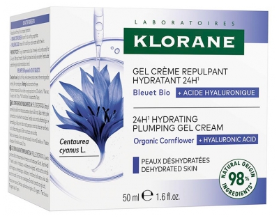Klorane 24H Moisturizing Replumping Gel Cream 50 ml