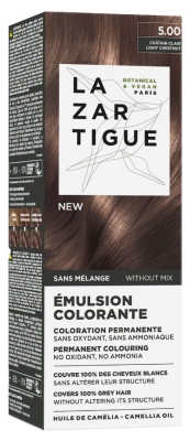 Lazartigue Colorant Emulsion - Hair Colour: 5.00 Light Chestnut Lazartigue Colorant Emulsion - Hair Colour: 5.00 Light Chestnut