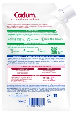 Cadum Długotrwale Nawilżający Krem pod Prysznic Eco-Refill 500 ml