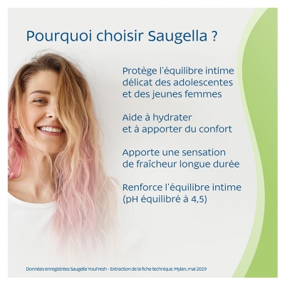 Saugella You Fresh Fraîcheur & Hydratation Soin Lavant Intime 200 ml