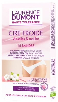 Laurence Dumont Institut High Tolerance Cold Wax Strips Underarms & Bikini 16 Strips Laurence Dumont Institut High Tolerance Cold Wax Strips Underarms & Bikini 16 Strips
