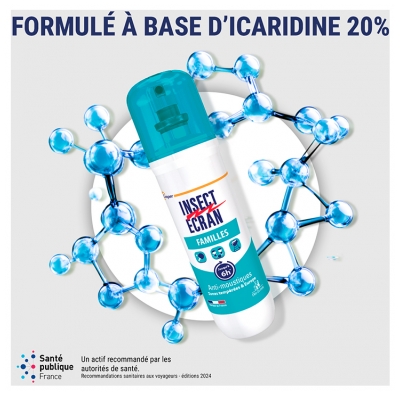 Insect Ecran Anti-Moustiques Spray Répulsif Peau Familles 100 ml