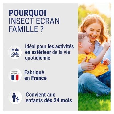 Insect Ecran Anti-Moustiques Spray Répulsif Peau Familles 200 ml