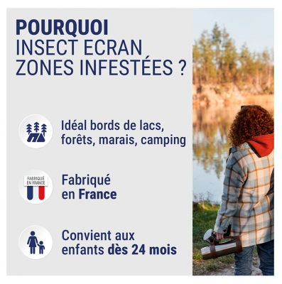 Insect Ecran Anti-Moustiques Spray Répulsif Peau Zones Infestées Lot de 2 x 100 ml