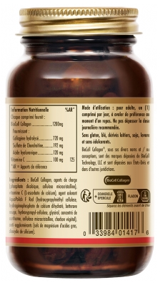 Solgar Acide Hyaluronique 120 mg 30 Comprimés