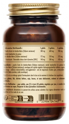 Solgar Extrait de Plante de Chardon Marie 60 Gélules Végétales