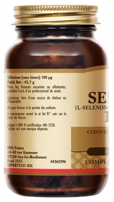 Solgar Selenium 100 µg 100 Comprimés
