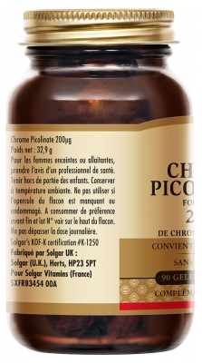 Solgar Chrome Picolinate 200 µg 90 Gélules Végétales