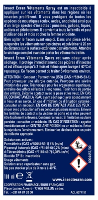 Insect Ecran Spray Insecticide Vêtements 100 ml