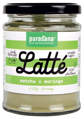Purasana Organic Matcha x Moringa Latte 120 g Purasana Organic Matcha x Moringa Latte 120 g
