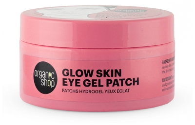 Organic Shop Hydrogel Antioxidant Eye Patches Ice Tea and Raspberry 60 Patches