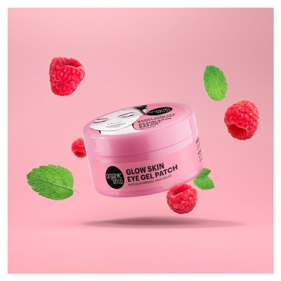 Organic Shop Hydrogel Antioxidant Eye Patches Ice Tea and Raspberry 60 Patches