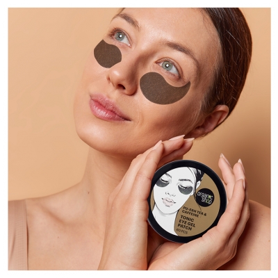 Organic Shop Hydrogel Toning Eye Patches Pu-Erh Tea and Caffeine 60 Patches