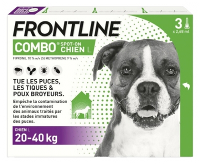 Frontline Combo Spot-On Dog L (20-40 kg) 3 Pipety Frontline Combo Spot-On Dog L (20-40 kg) 3 Pipety