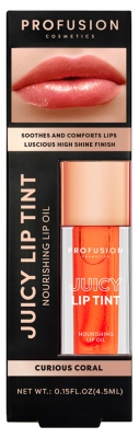 Profusion Cosmetics Juicy Lip Tint Nourishing Lip Oil 4.5 ml - Colour: Curious Coral