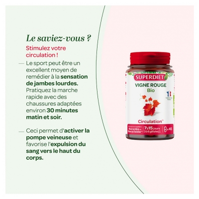 Superdiet Vigne Rouge Bio 45 Gélules