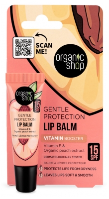 Organic Shop Brzoskwiniowy Ochronny Balsam do ust SPF15 10 ml