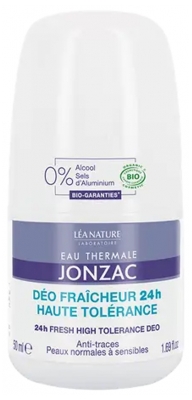 Eau Thermale Jonzac 24H High Tolerance Organic Deo Freshener 50 ml Eau Thermale Jonzac 24H High Tolerance Organic Deo Freshener 50 ml