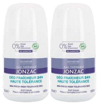 Eau Thermale Jonzac 24H High Tolerance Organic Freshness Dezodorant 2 x 50 ml Eau Thermale Jonzac 24H High Tolerance Organic Freshness Dezodorant 2 x 50 ml