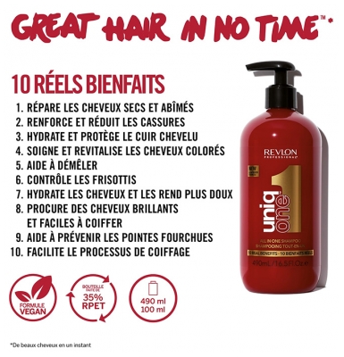 Revlon Professional UniqOne Shampoing Tout-En-Un 490 ml