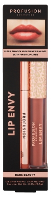 Profusion Cosmetics Lip Envy Duo Lip Gloss & Liner - Barwa: Bare Beauty